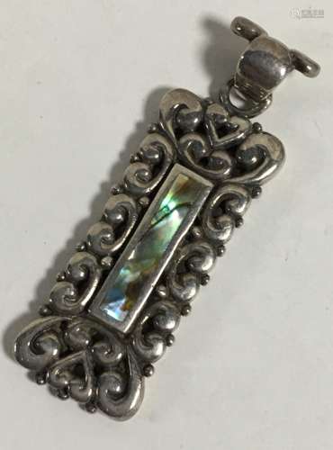Sterling Silver Pendant With Abalone