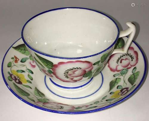 Hand Painted Porcelain Cup And Saucer