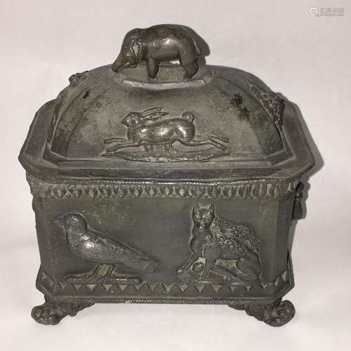 Hard Castle Pewter Storage Box