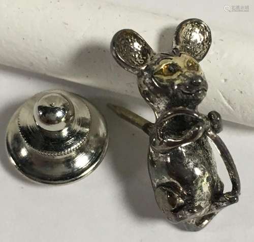 Sterling Silver Mouse Stick Pin