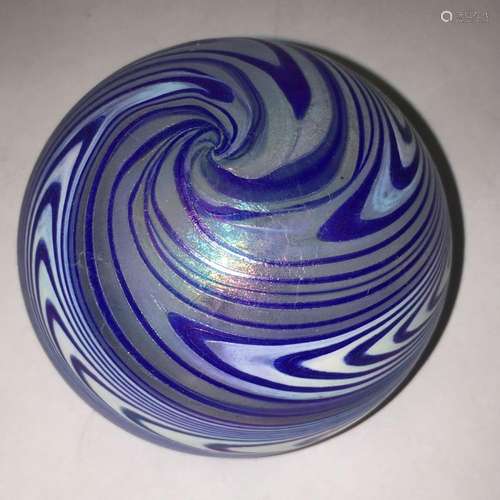 Art Glass Iridescent Paper Weight