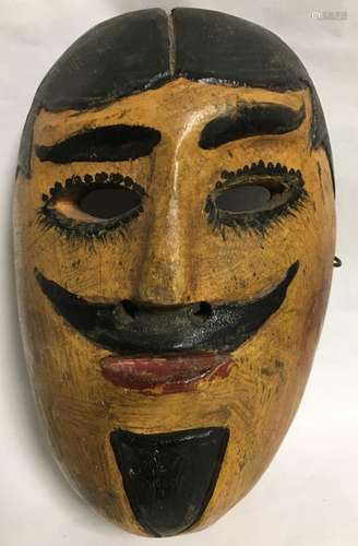 Mexican Wooden Decorated Mask