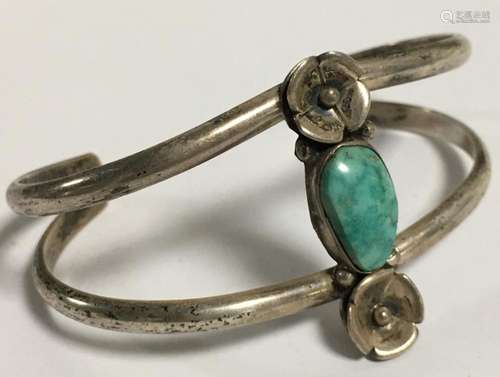 Sterling Silver & Turquoise Cuff Bracelet