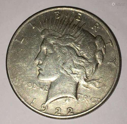 1922 Peace Silver Dollar