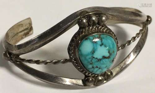 Sterling Silver & Turquoise Cuff Bracelet