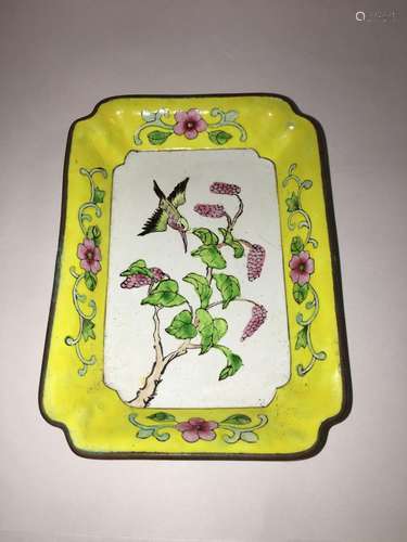 Enameled Chinese Tray