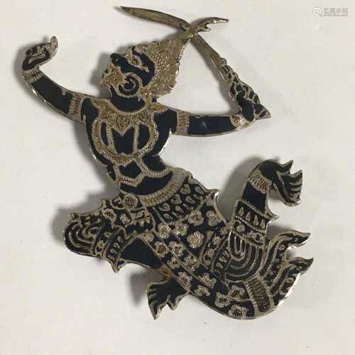 Siam Sterling Silver Figural Pin