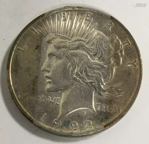 1922 Peace Silver Dollar