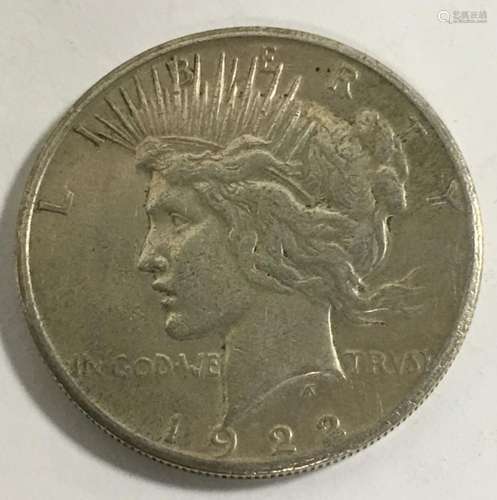 1922 Peace Silver Dollar