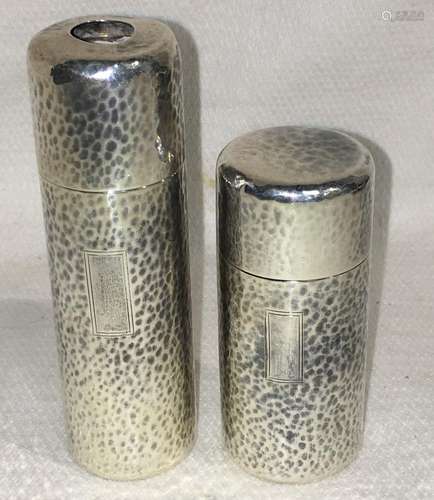 Two Sterling Silver Containers