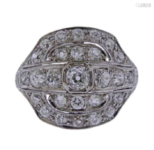 Art Deco  Platinum Diamond Ring