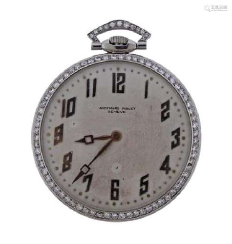 Audemars Piguet Art Deco Platinum Diamond Pocket Watch