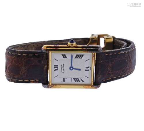 Cartier Must De Vermeil Quartz Lady's Watch