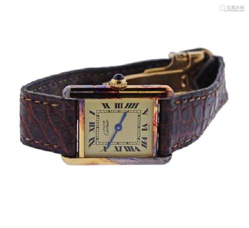 Cartier Tank Vermeil Quartz Watch