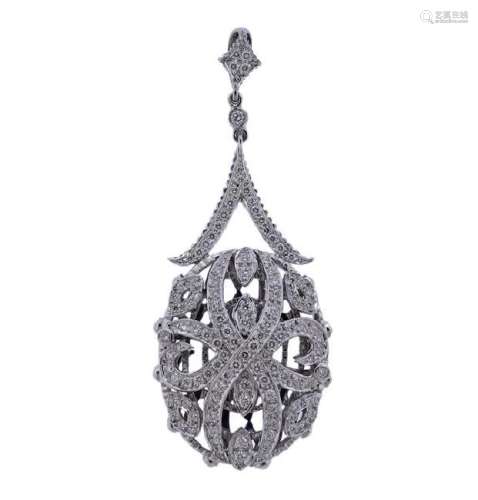 Doris Panos 18K Gold Diamond Large Pendant