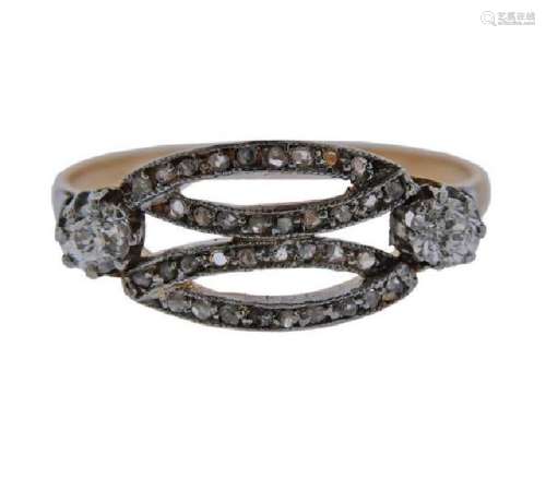Antique 18K Gold Diamond Ring