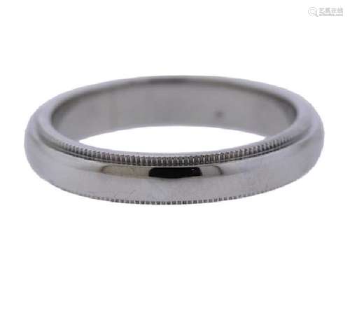 Tiffany & Co Platinum 4mm Wedding Band Ring