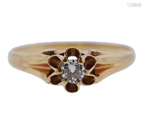 Antique 14K Gold Diamond Ring