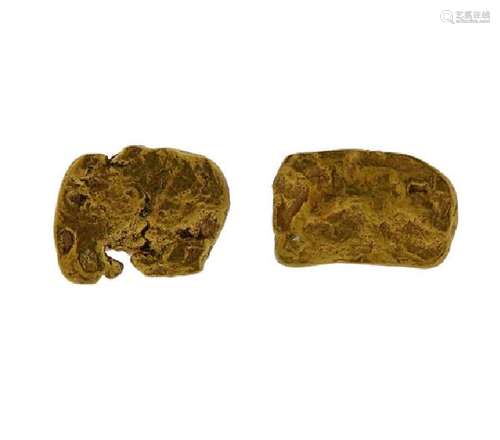 24k Gold Nugget Stud Earrings