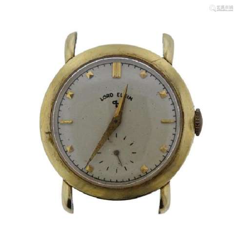 1950s Lord Elgin 14k Gold Manual Wind Watch
