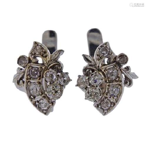 14k Gold Diamond Earrings