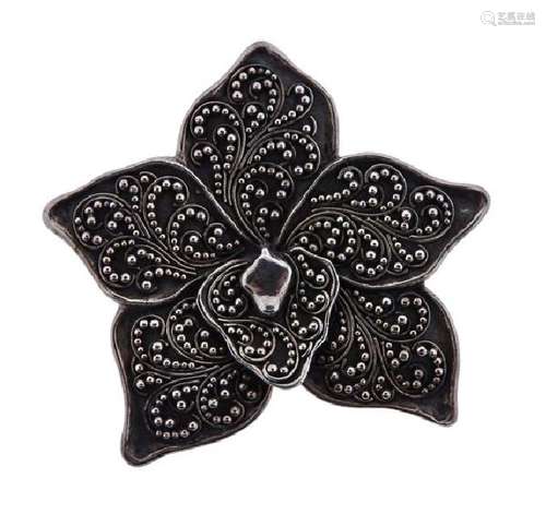 Lois Hill Sterling Silver Flower Brooch