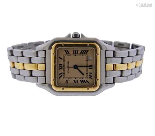 Cartier Panthere 18k Gold Steel Quartz Watch