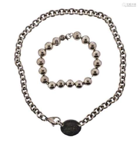 Tiffany & Co Sterling Silver Bracelet Necklace Lot