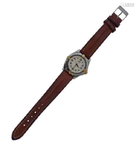 Breitling Wings 18k Gold Steel Quartz Watch ref. B67050