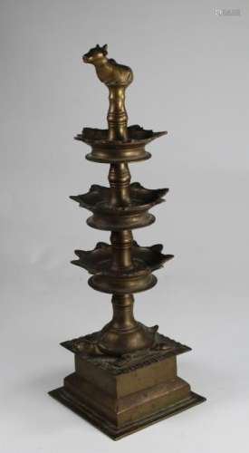 Antique Figural Tibetan Oil Lamp