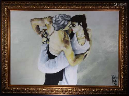 Spanish School Painting of Ballet Dancers, Signed