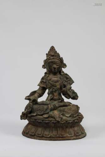 Early Antique Chinese Seated Buddha White Tara