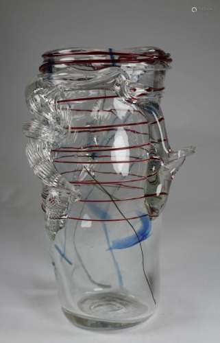 Murano Style, Hand Blown Art Glass Vase