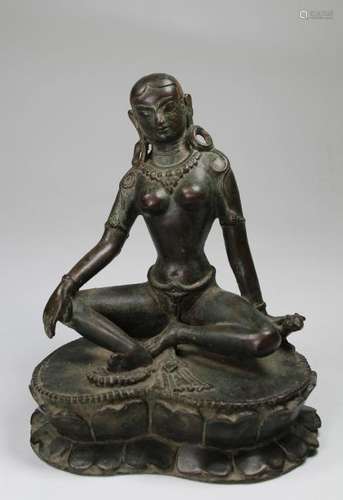 18th C. Bronze Ashta Matrika Figure, India