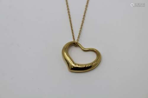 Tiffany & Co. Elsa Peretti 18k Gold Heart Necklace