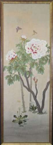 Large Antique Japanese Silk Embroidery