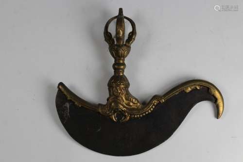 Gilt Bronze Tibetan Vessel