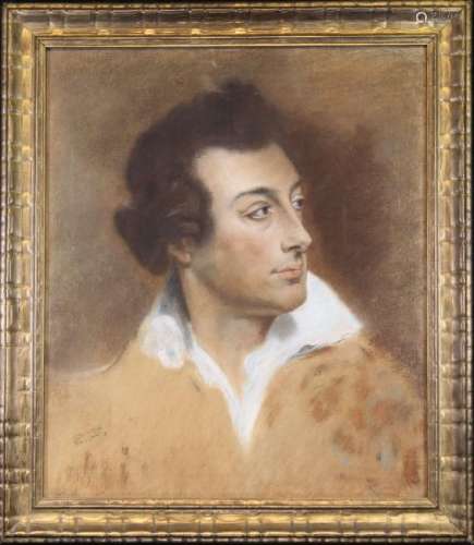 Signed, Antique Pastel of a Gentleman