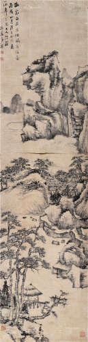 1886 沈翰 松风若画图 水墨纸本 镜片