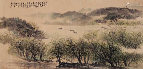 1978 吴一峰 西湖春色 设色纸本 镜片