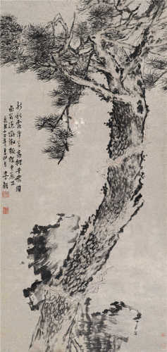 1747 李鱓 苍松 水墨纸本 立轴