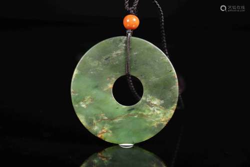 A JADE BI ORNAMENT