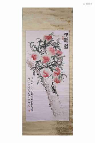 A CHINESE PAINTING OF PEACH