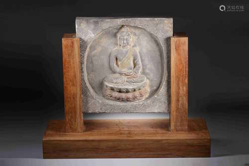 A BUDDHA PLAQUE