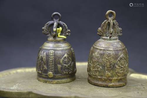 TWO BRONZE BELLS