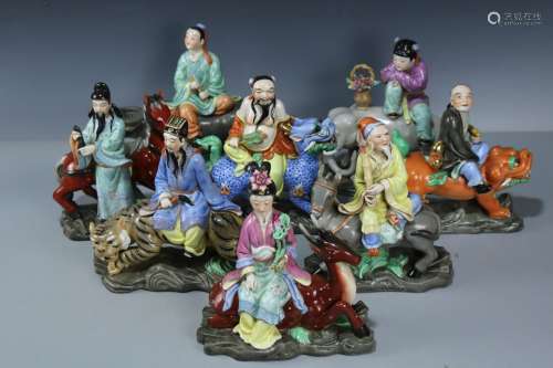 A Set of Eight Immortals of Taoist Methology