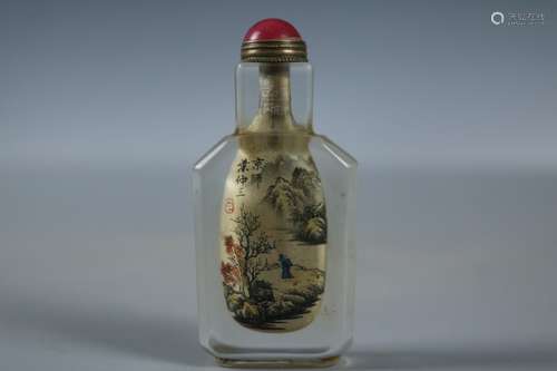 An Inside Painted Glass Snuff Bottle