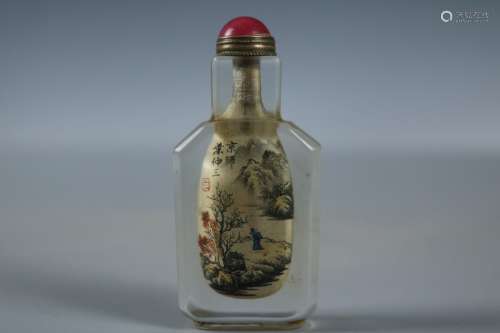 An Inside Painted Glass Snuff Bottle