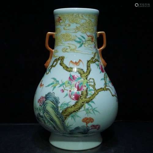 A Famille Rose Porcelain Vase