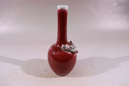 A Red Glazed Porcelain Vase
